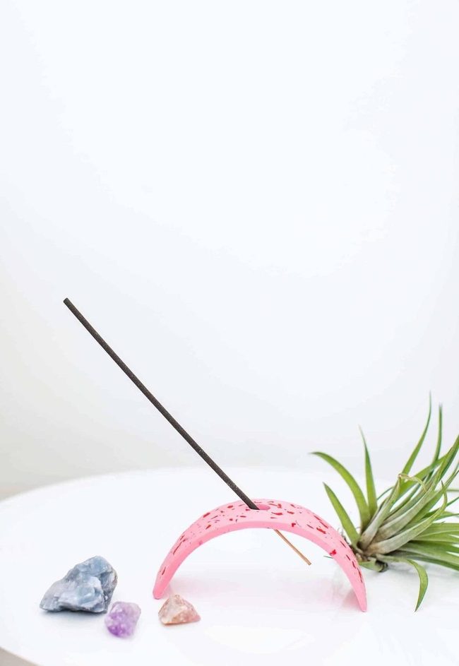 Pink Incense Holder Meditation Space