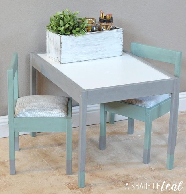 Green Chairs Gray Dipped Legs