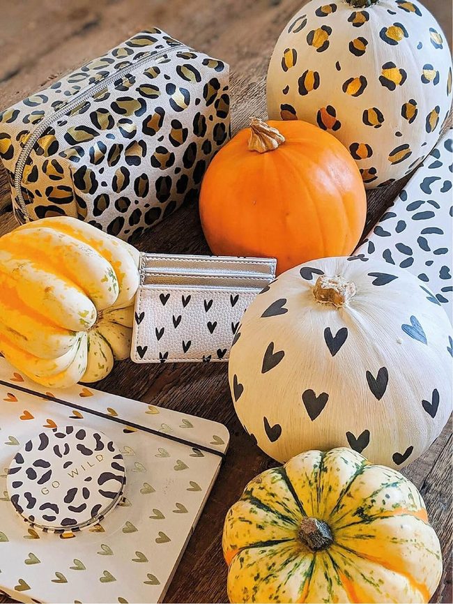 Brush-Painted Pumpkins No Mess