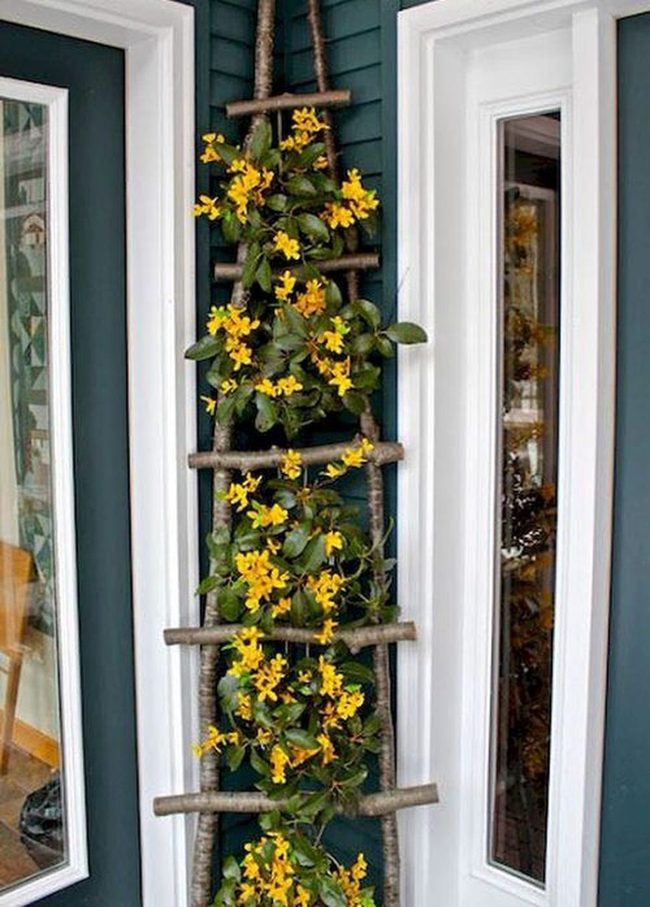Vertical Wood Plant Ladder Corners