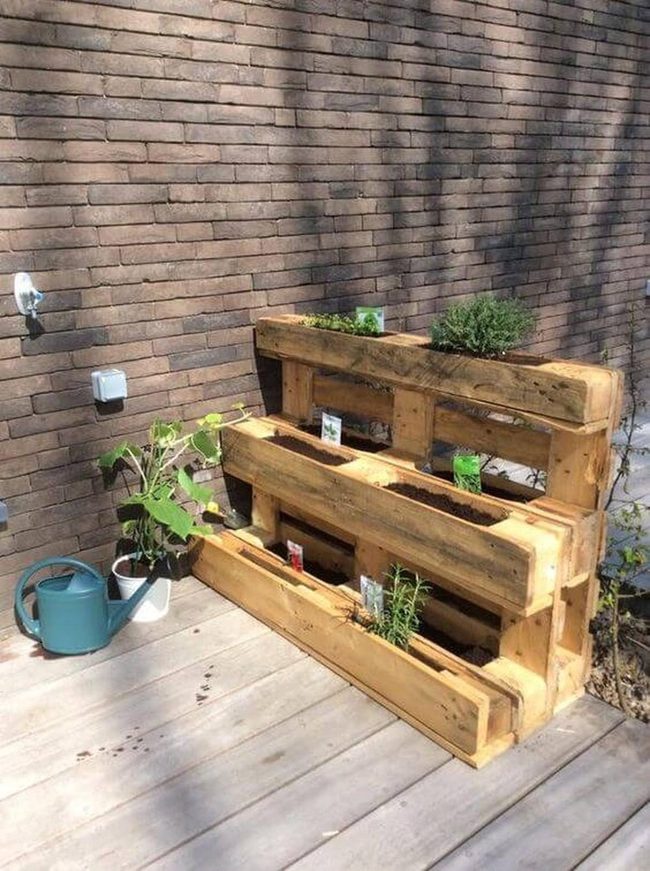 Weathered Wood Vertical Herb Garden