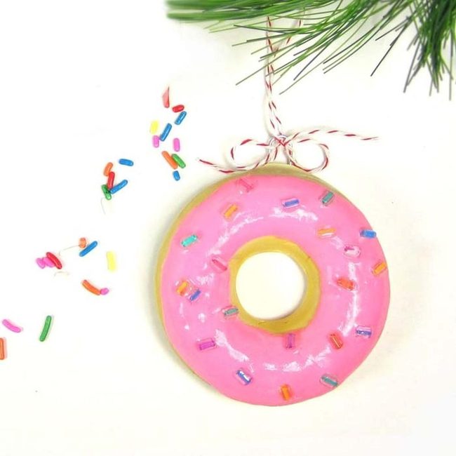 Pink Frosted Donut Ornaments