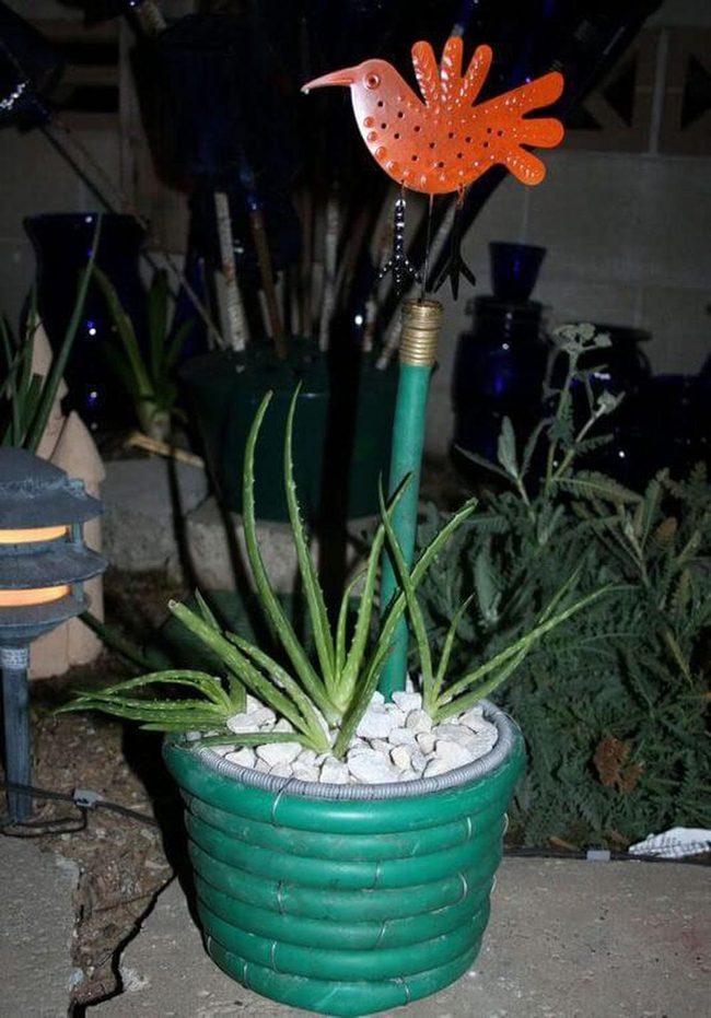 Bright Green Hose Planter