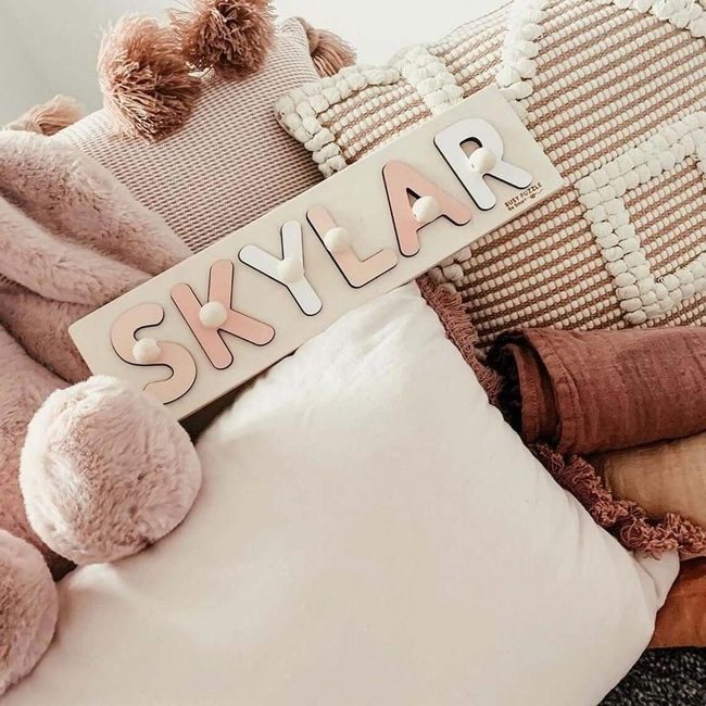 Pink And White Name Puzzle