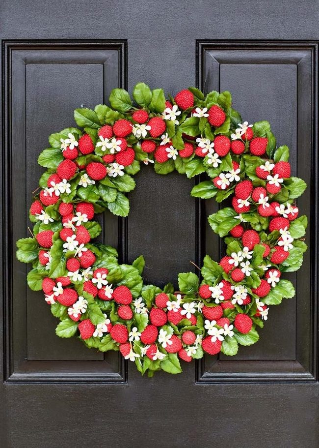 Bright Red Berries Summer Wreath