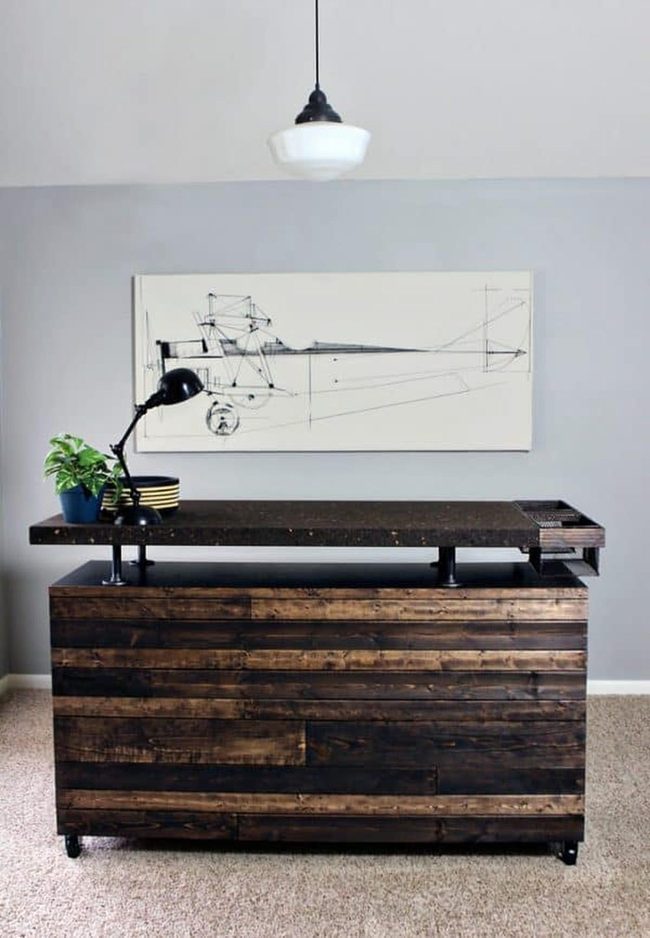 Reclaimed Hardwood Dresser Into Workbench
