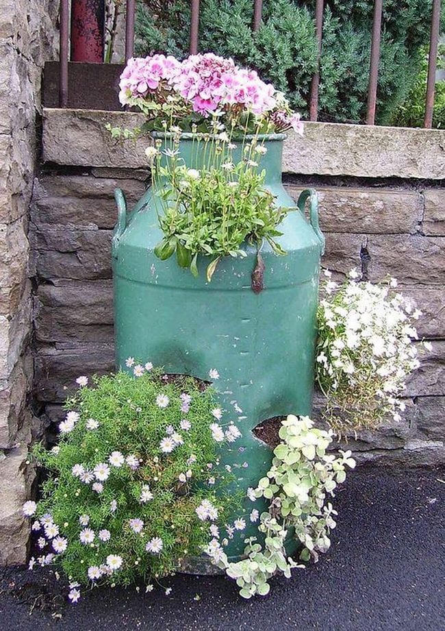 Vintage Metal Cascading Herb Planter