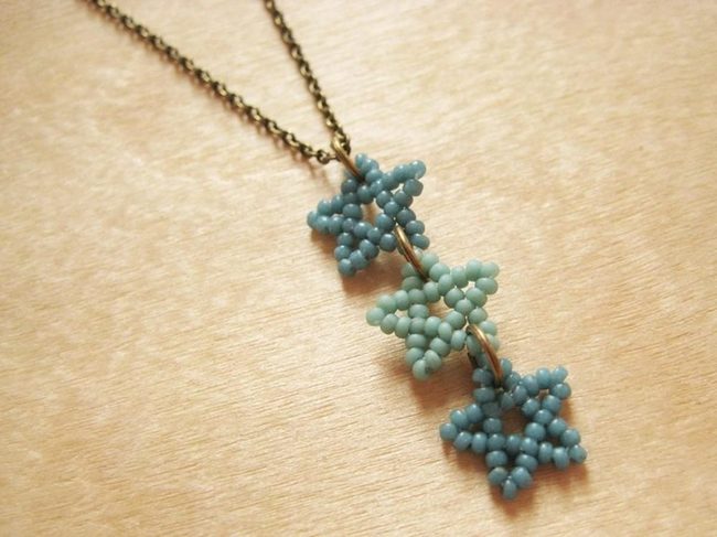 Blue Stars Bronze Chain