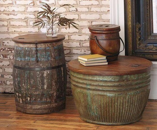 Weathered Wood Patio Tables