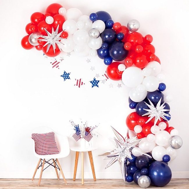 Red White Blue Balloon Cluster