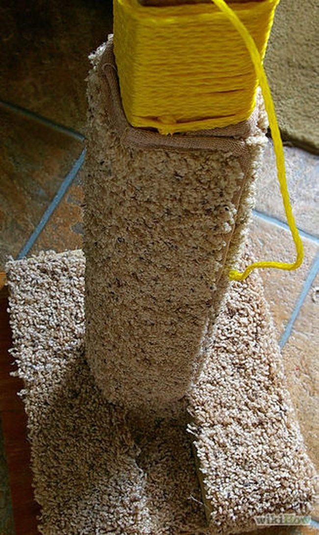 Beige Tower With Rough Carpet Surface
