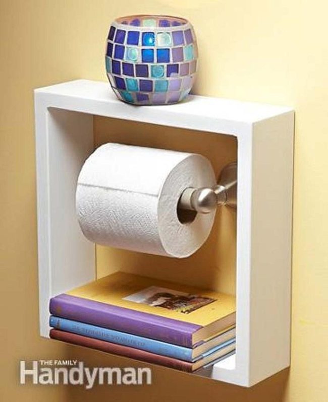 Toilet Paper Holder Floating Shelf