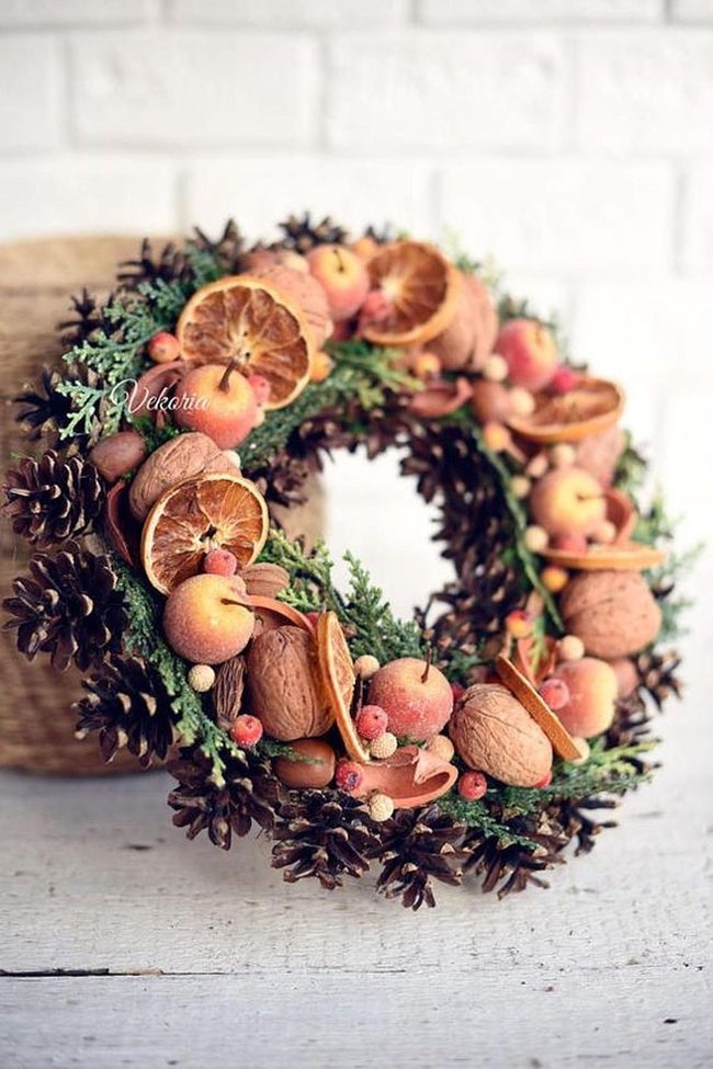 Dried Citrus And Pinecone Wreath
