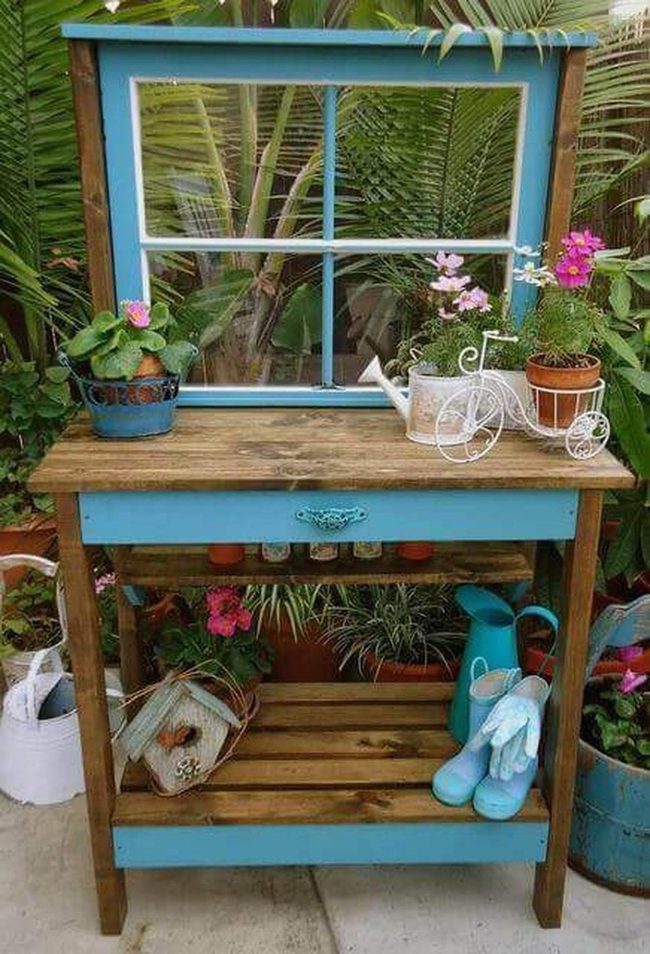 Potted Herbs Green Shelf Display
