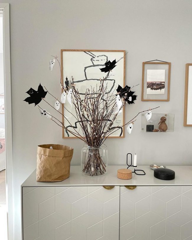Black Branch Halloween Centerpiece