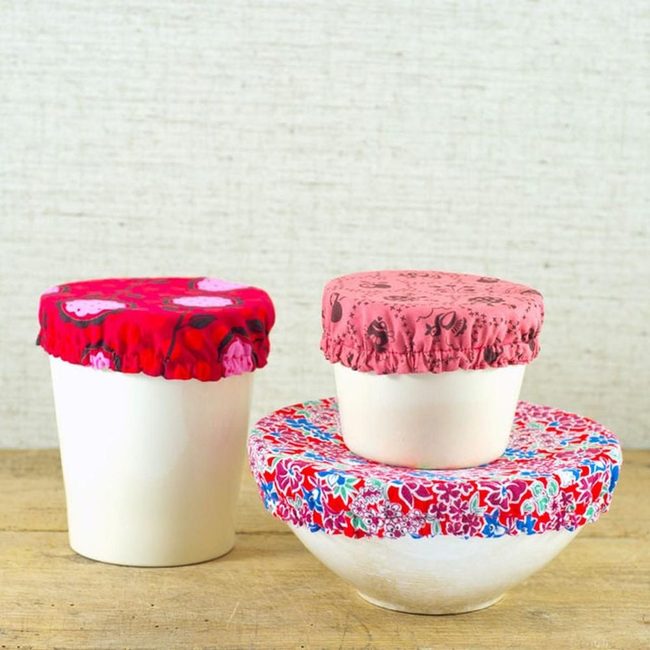 Cloth-Covered Jars Kitchen Display
