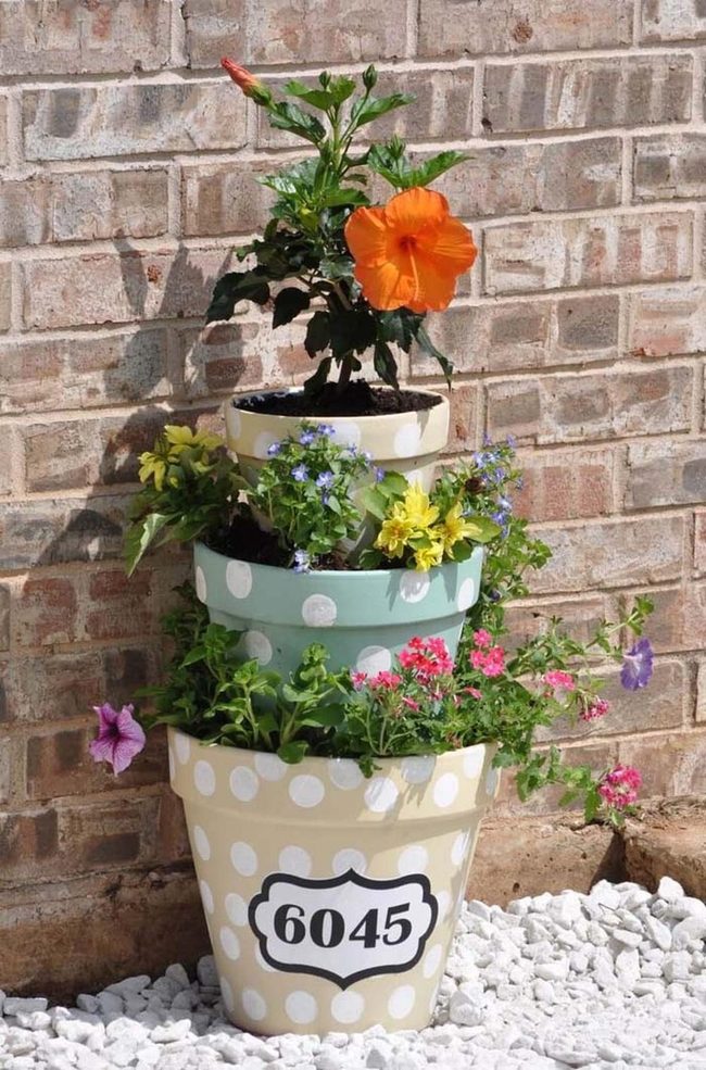 Polka Dot Terracotta Tiers