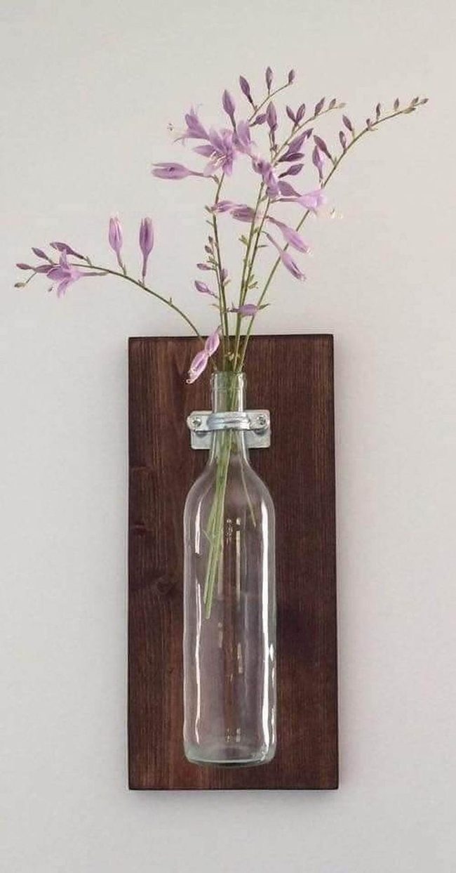 Glass Bottle On Weathered Wood