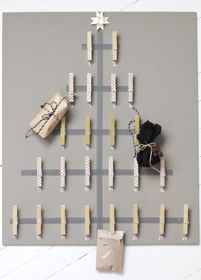 Gray Board Tree With Colorful Hanging Gifts