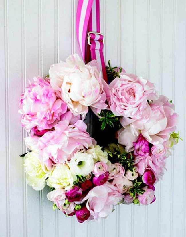 Pink Petals On White Wood