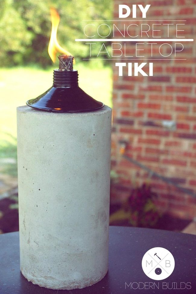 Concrete Bases Dark Metal Torches