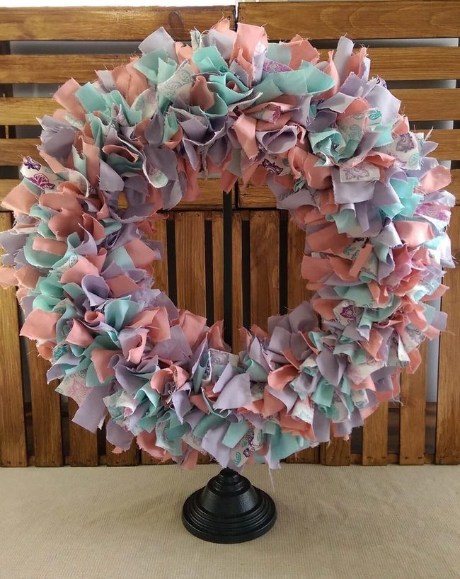 Pastel Ribbon Wreath For Doors