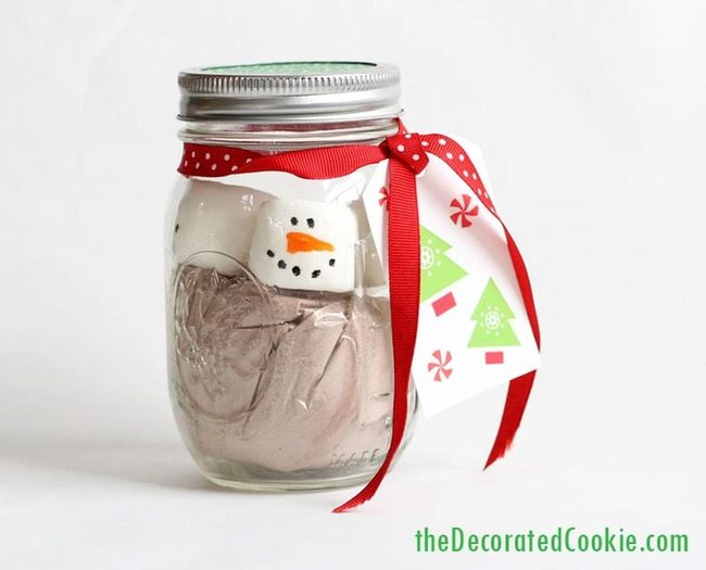 Cocoa Powder Marshmallow Snowman