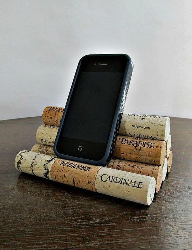 Cork Stacked Phone Holder