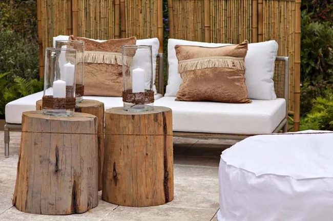 Natural Wood Stump Seating