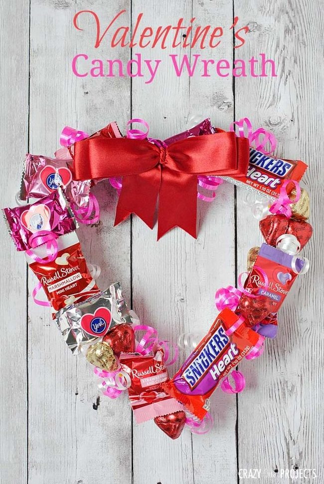 Candy Hearts Valentine Wreath