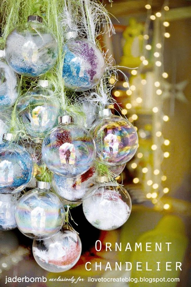 Glitter Glass Balls Rainbow Sparkle
