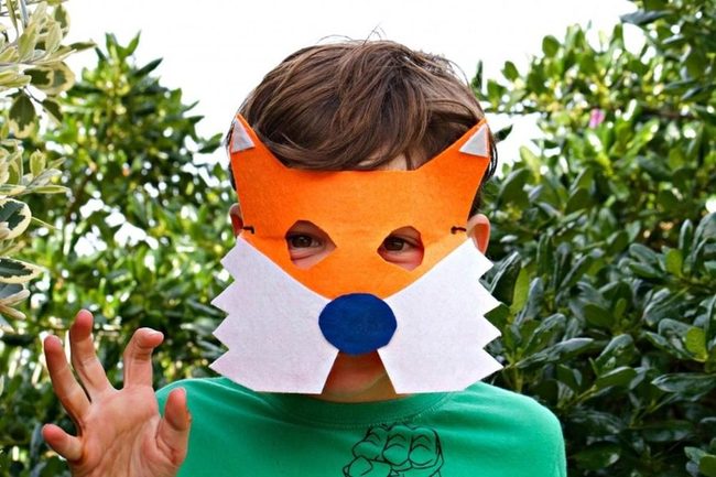 Orange Fox Masks With Blue Noses