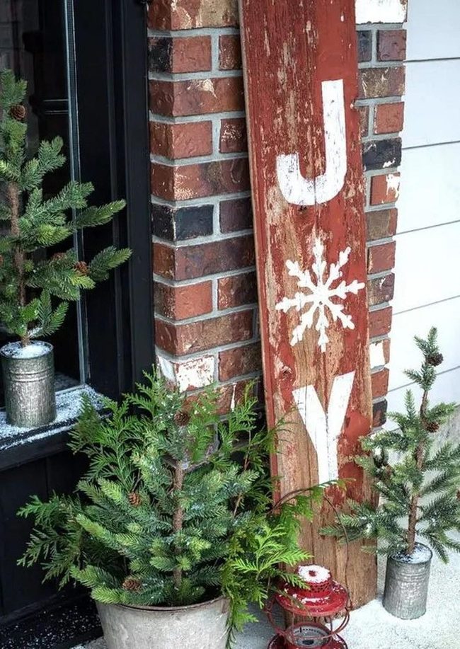 Black Door Framed By Brick