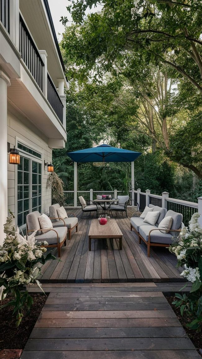 Stacked Pallets Into Alfresco Seating