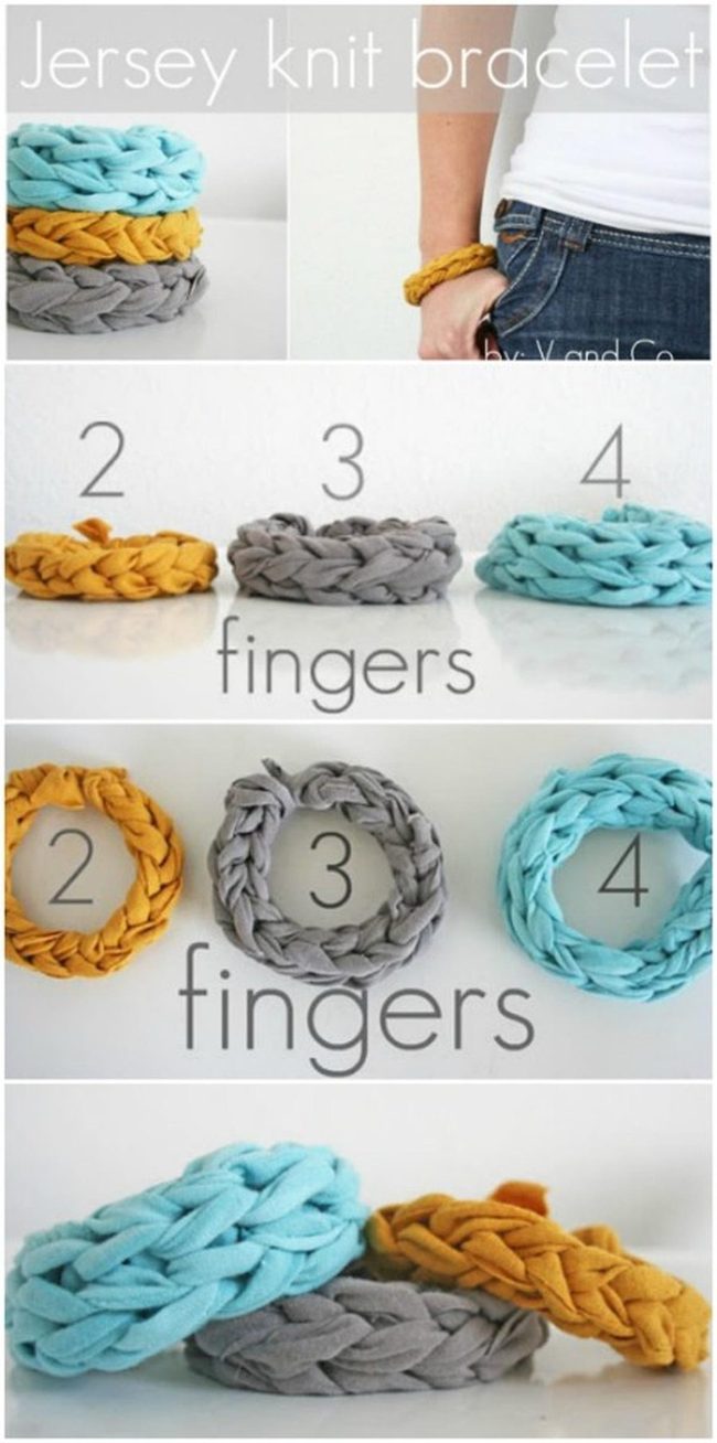 Braided Jersey Fabric Bracelets