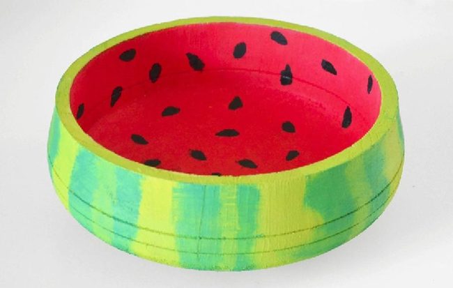 Glossy Red Watermelon Ceramic Bowls