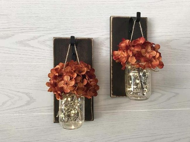 Clear Glass Jars Hanging Light