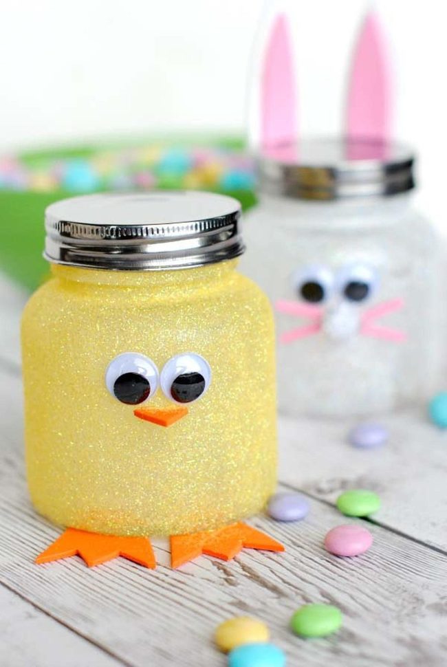 Painted Animal Glass Jars