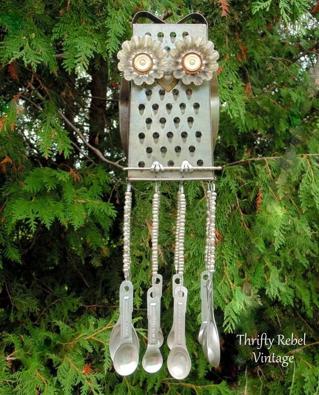 Repurposed Cheese Grater Wind Chime