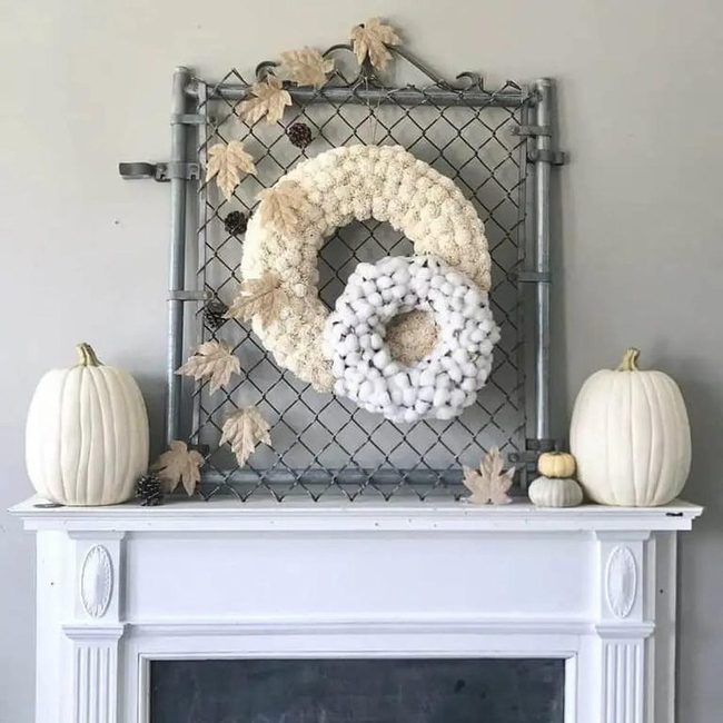 Fluffy Orange Yarn Pom-poms