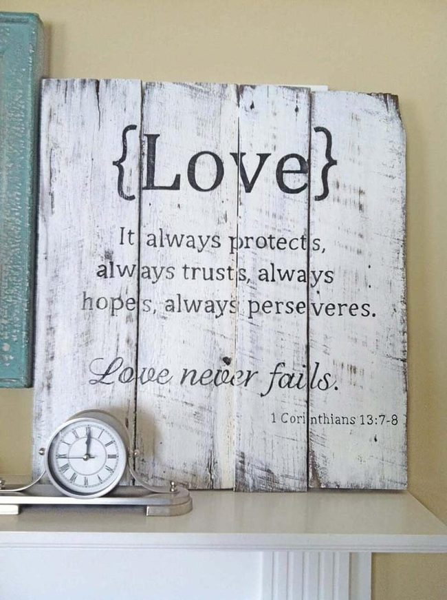 Hand-Painted Wood Statement Sign