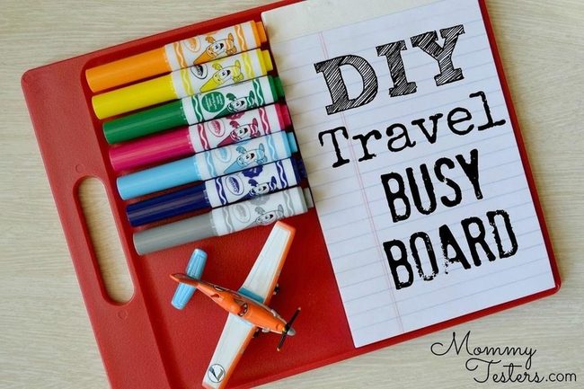Colorful Markers On Wooden Travel Board