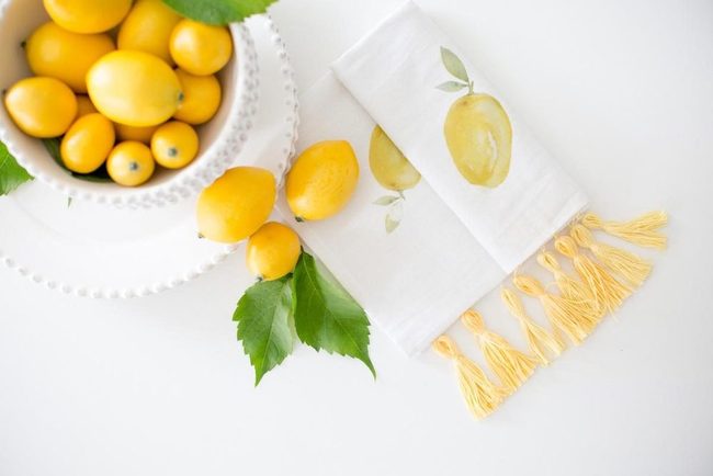 Sunny Lemons On White Dishes