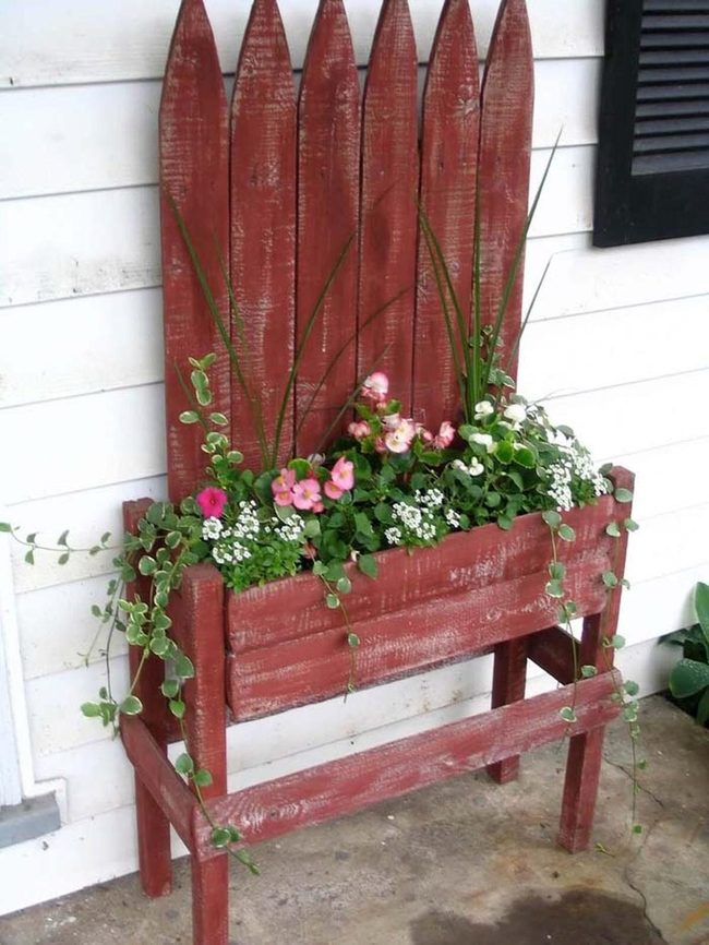 Reclaimed Wood Garden Planter