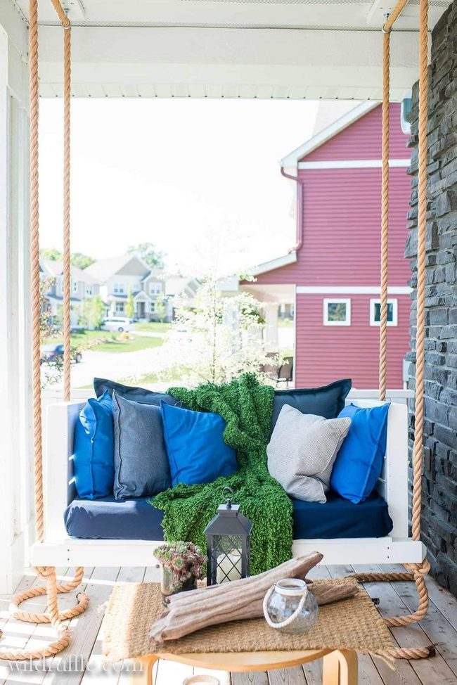 Rope-Hung Porch Swing
