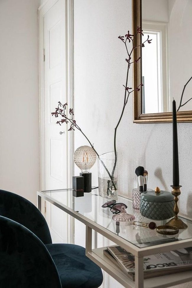 Glass Table Morning Station