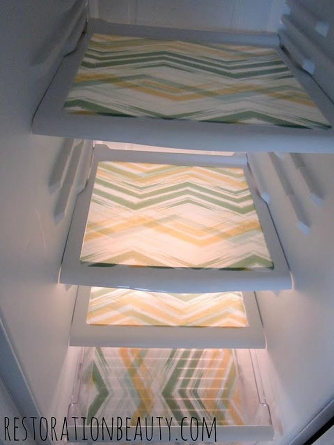 Zigzag Stripes Green Yellow Cream