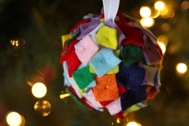 Multicolor Felt Patchwork Ornament