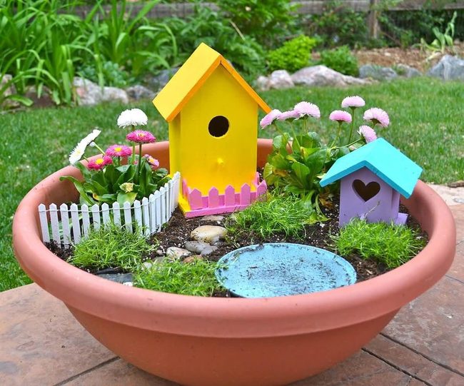 Colorful Miniature Fairy Garden