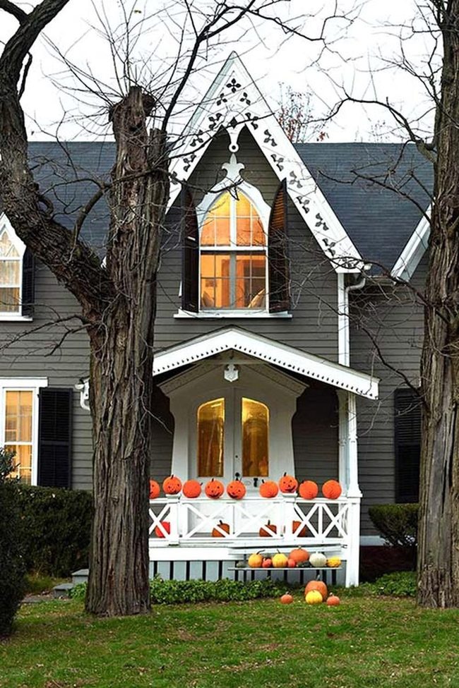 Bright Orange Paper Pumpkins
